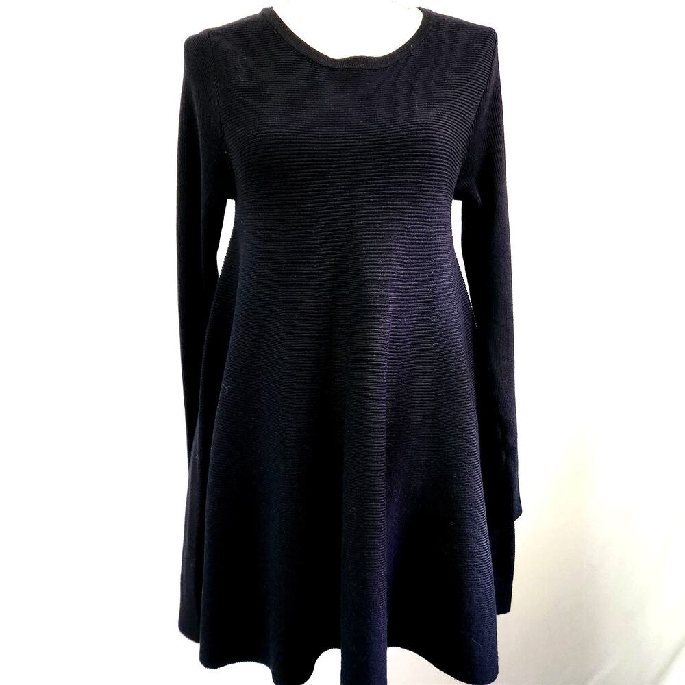 Holly Bracken Short Dress TU (Tall) Black Stretch Lace-Back Back Weave Boho Goth